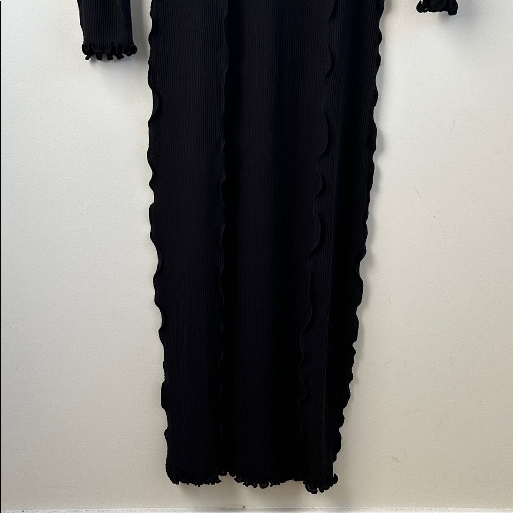 H&M OVERLOCK-DETAIL RIB-KNIT DRESS - Picture 6 of 11